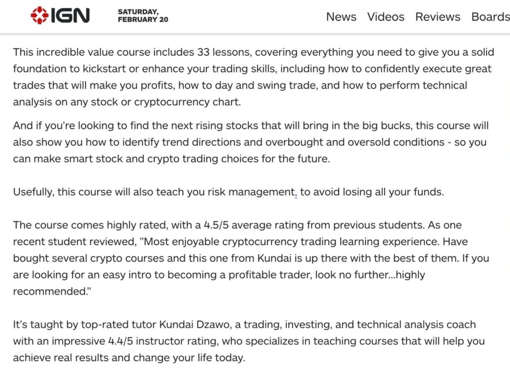 Cryptocurrency Trading Course